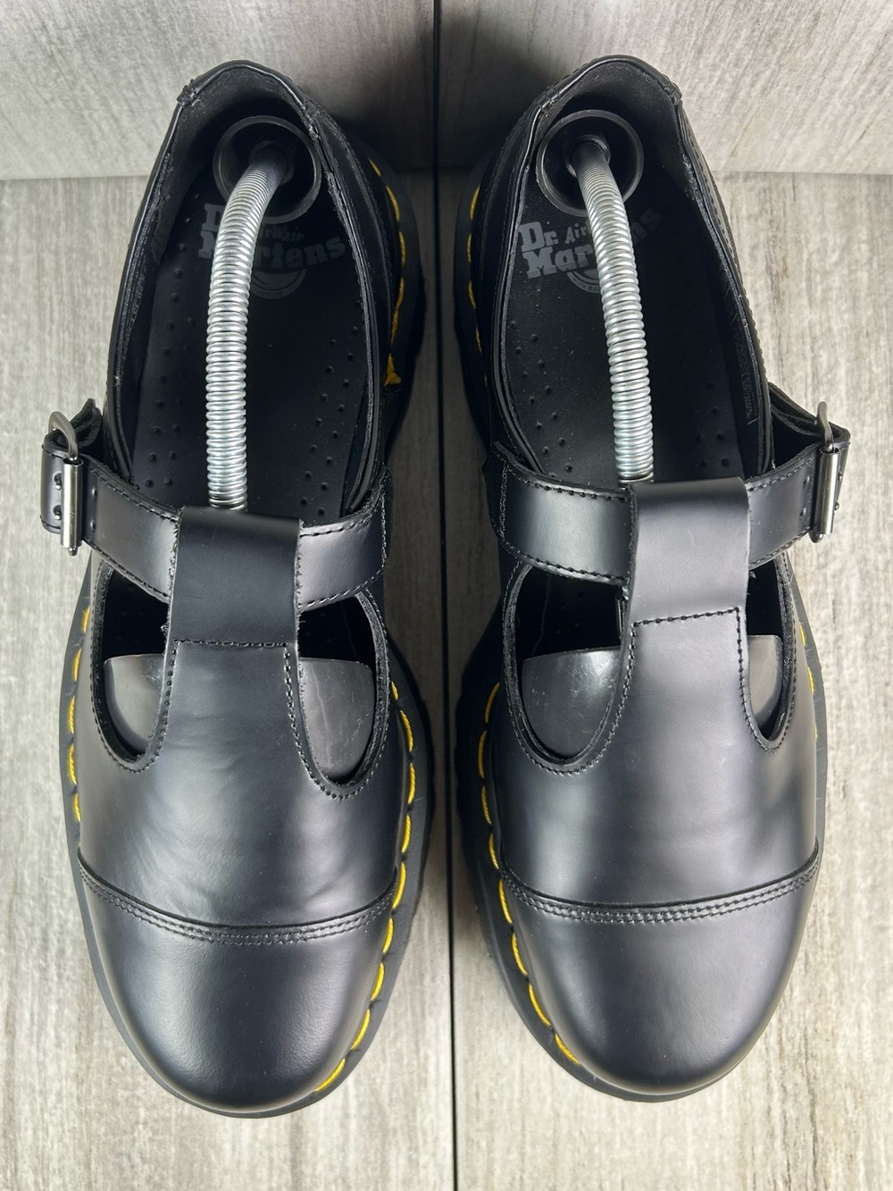 Dr. Martens Docs Bethan Smooth Black Leather Mary Jane Platform Women’s Size 11 - Picture 7 of 11